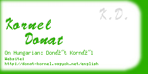 kornel donat business card